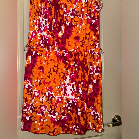 MICHAEL KORS Women’s Midi Orange Dress size Large - Picture 5 of 16
